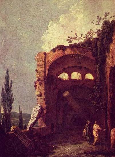 Richard Wilson Ruinen der Villa des Maecenas in Tivoli France oil painting art